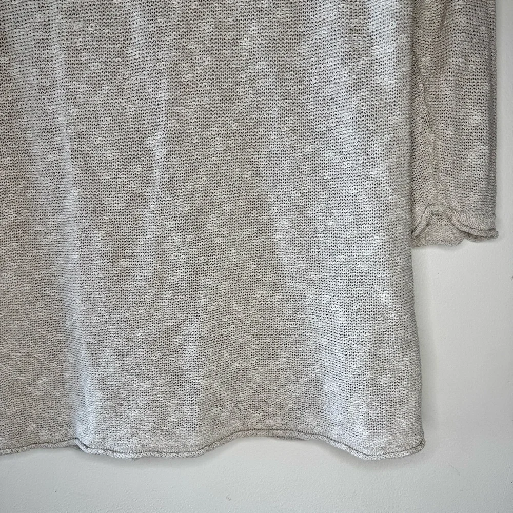 Coldwater Creek Linen & Cotton Cream Loose Knit Long Cardigan SMALL - Picture 7 of 11